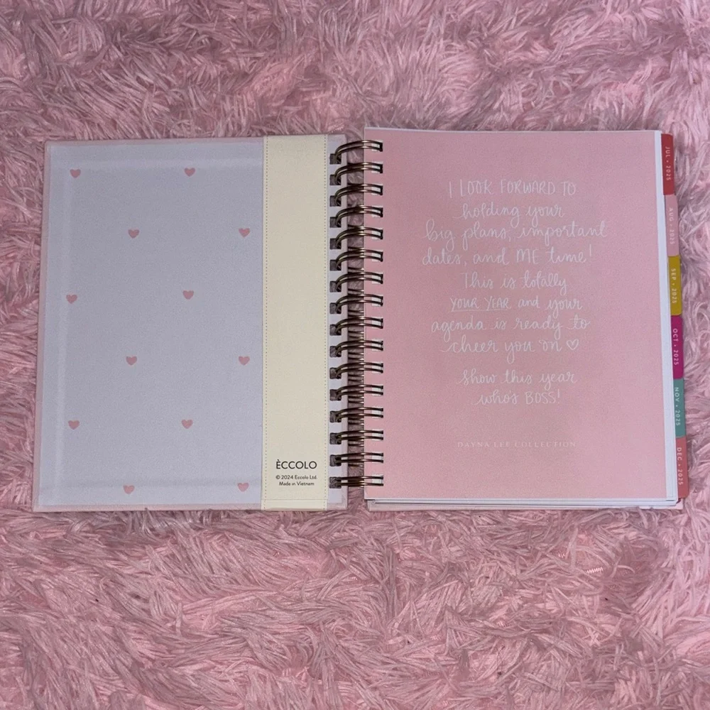 Eccolo Blush Pink Weekly & Monthly Planner Years 25-26